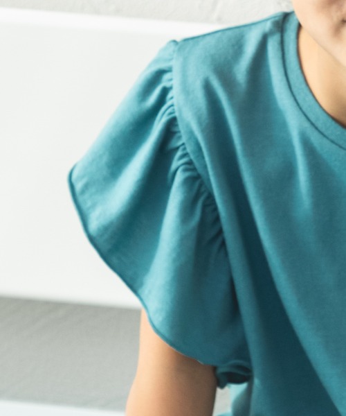 pairmanon（ペアマノン）の「ビッグフリル 胸ポケットTシャツ（Tシャツ/カットソー・キッズ・ブラック系その他/ライトピンク/ブルー/ピンク・90/100/110/120/130/140/150）」の13枚目の写真