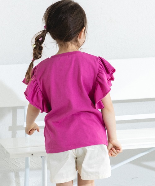 pairmanon（ペアマノン）の「ビッグフリル 胸ポケットTシャツ（Tシャツ/カットソー・キッズ・ブラック系その他/ライトピンク/ブルー/ピンク・90/100/110/120/130/140/150）」の17枚目の写真