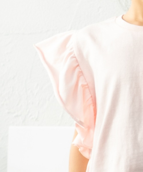 pairmanon（ペアマノン）の「ビッグフリル 胸ポケットTシャツ（Tシャツ/カットソー・キッズ・ブラック系その他/ライトピンク/ブルー/ピンク・90/100/110/120/130/140/150）」の20枚目の写真