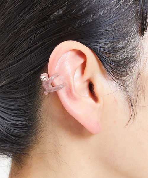 gargle（ガーグル）の「gargle ガーグル:だっこナマケ　イヤーカフ（イヤーカフ・レディース・ブラウン・FREE）」の2枚目の写真