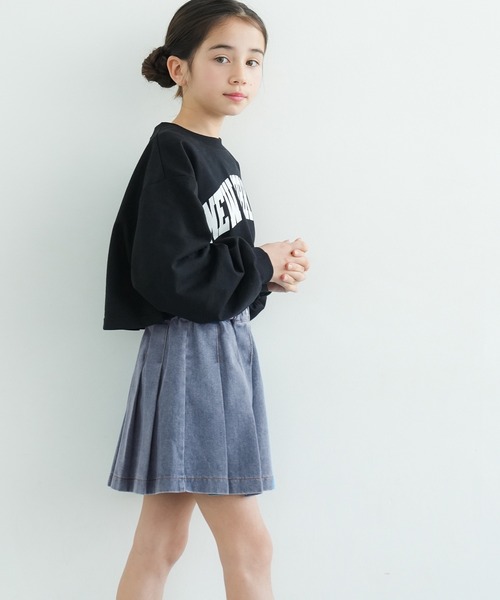 coca(coca)(コカ)の「キッズ デニムプリーツミニスカート(デニムスカート・キッズ・ネイビー/ブルー・110/120/130/140)」の7枚目の写真