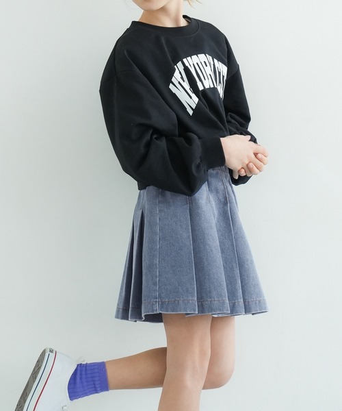 coca(coca)(コカ)の「キッズ デニムプリーツミニスカート(デニムスカート・キッズ・ネイビー/ブルー・110/120/130/140)」の9枚目の写真