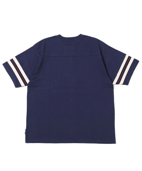 KRIFF MAYER(クリフメイヤー)の「リブラインフットボール半袖T(Tシャツ/カットソー・メンズ・ブラック/レッド/ネイビー/オフホワイト・MEDIUM/LARGE/X-LARGE)」の6枚目の写真