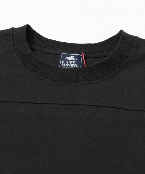 KRIFF MAYER(クリフメイヤー)の「リブラインフットボール半袖T(Tシャツ/カットソー・メンズ・ブラック/レッド/ネイビー/オフホワイト・MEDIUM/LARGE/X-LARGE)」の7枚目の写真