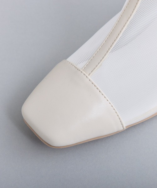 one after another NICE CLAUP(ワンアフターアナザーナイスクラップ)の「シアーショートブーツ(ブーツ・レディース・ブラック/アイボリー/オフホワイト・S/M/L)」の22枚目の写真