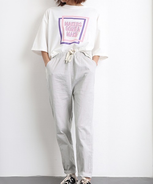 【美品】ハンズオブクリエイション　綿麻チノパンツ　ネストローブ 美品】ハンズオブクリエイション綿麻チノパンツネストローブ
