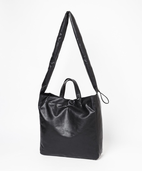 LOWRYS FARM（ローリーズファーム）の「シャーリング2WAYBAG 100159（トートバッグ・レディース・グレー/ブラック/アイボリー・FREE）」の12枚目の写真