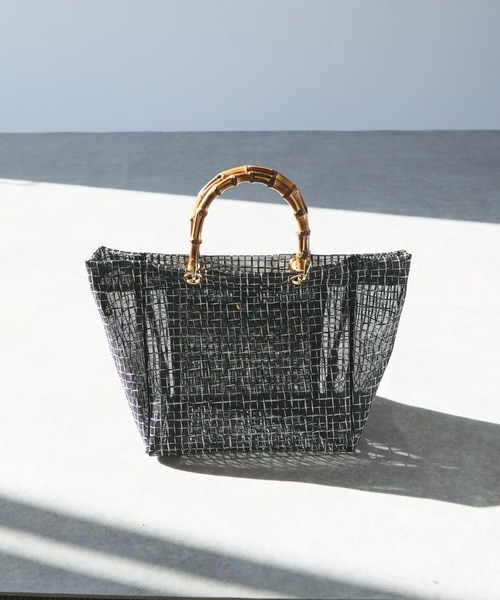 un dix cors（アンディコール）の「バンブーシアーバッグ（ハンドバッグ・レディース・ブラック/ブラウン・FREE）」の3枚目の写真