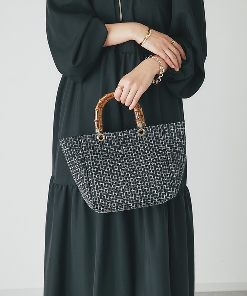 un dix cors（アンディコール）の「バンブーシアーバッグ（ハンドバッグ・レディース・ブラック/ブラウン・FREE）」の12枚目の写真