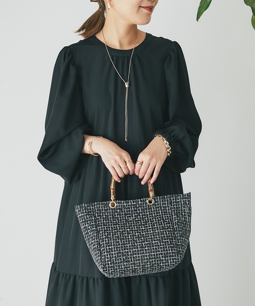 un dix cors（アンディコール）の「バンブーシアーバッグ（ハンドバッグ・レディース・ブラック/ブラウン・FREE）」の11枚目の写真