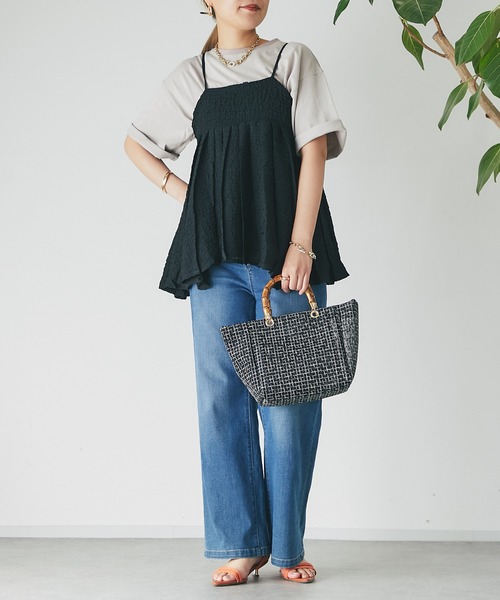 un dix cors（アンディコール）の「バンブーシアーバッグ（ハンドバッグ・レディース・ブラック/ブラウン・FREE）」の16枚目の写真