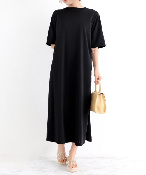 Miniministore(ミニミニストア)の「バック切り替え ロングワンピース 上品(ワンピース・レディース・ブラック/カーキ/ホワイト系2/ピンク/ホワイト系1/ベージュ・FREE)」の18枚目の写真
