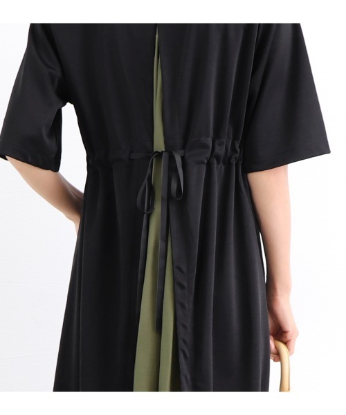 Miniministore(ミニミニストア)の「バック切り替え ロングワンピース 上品(ワンピース・レディース・ブラック/カーキ/ホワイト系2/ピンク/ホワイト系1/ベージュ・FREE)」の22枚目の写真
