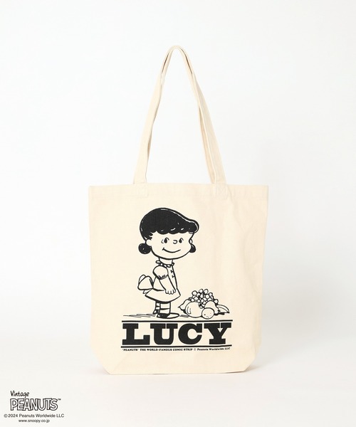 FRUIT OF THE LOOM(フルーツオブザルーム)の「FRUIT OF THE LOOM/フルーツオブザルーム PEANUTSトートバッグ(トートバッグ・レディース・グリーン/ピンク/アイボリー/ブルー/イエロー・ONE SIZE)」の5枚目の写真