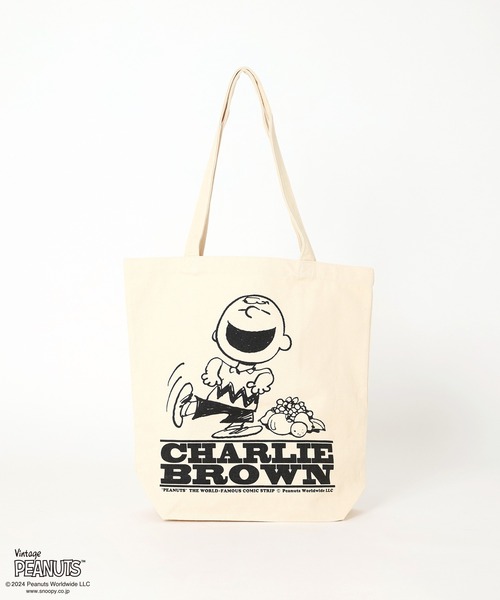 FRUIT OF THE LOOM(フルーツオブザルーム)の「FRUIT OF THE LOOM/フルーツオブザルーム PEANUTSトートバッグ(トートバッグ・レディース・グリーン/ピンク/アイボリー/ブルー/イエロー・ONE SIZE)」の4枚目の写真