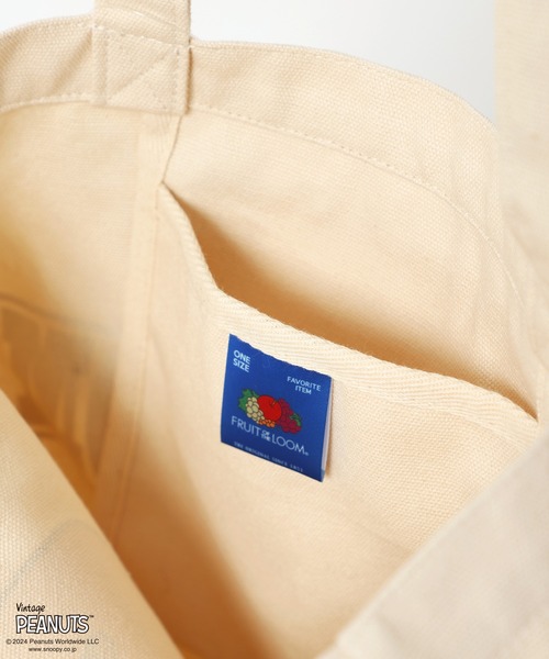 FRUIT OF THE LOOM(フルーツオブザルーム)の「FRUIT OF THE LOOM/フルーツオブザルーム PEANUTSトートバッグ(トートバッグ・レディース・グリーン/ピンク/アイボリー/ブルー/イエロー・ONE SIZE)」の13枚目の写真