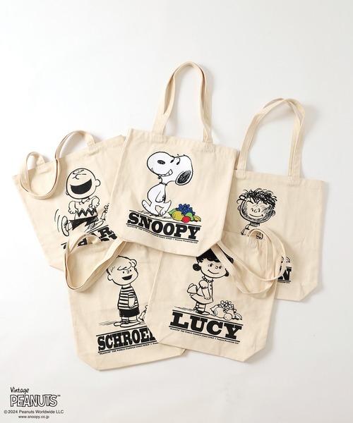 FRUIT OF THE LOOM(フルーツオブザルーム)の「FRUIT OF THE LOOM/フルーツオブザルーム PEANUTSトートバッグ(トートバッグ・レディース・グリーン/ピンク/アイボリー/ブルー/イエロー・ONE SIZE)」の8枚目の写真