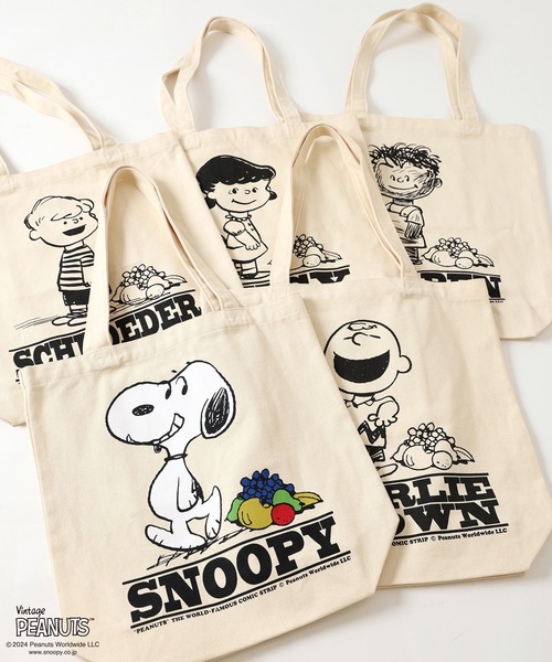 FRUIT OF THE LOOM(フルーツオブザルーム)の「FRUIT OF THE LOOM/フルーツオブザルーム PEANUTSトートバッグ(トートバッグ・レディース・グリーン/ピンク/アイボリー/ブルー/イエロー・ONE SIZE)」の14枚目の写真