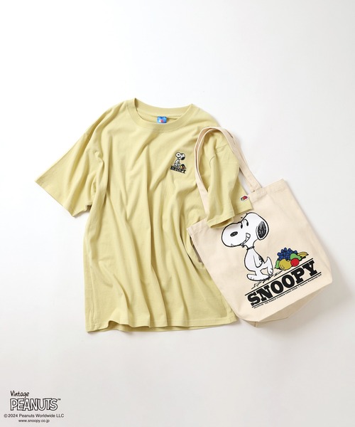 FRUIT OF THE LOOM(フルーツオブザルーム)の「FRUIT OF THE LOOM/フルーツオブザルーム PEANUTSトートバッグ(トートバッグ・レディース・グリーン/ピンク/アイボリー/ブルー/イエロー・ONE SIZE)」の10枚目の写真