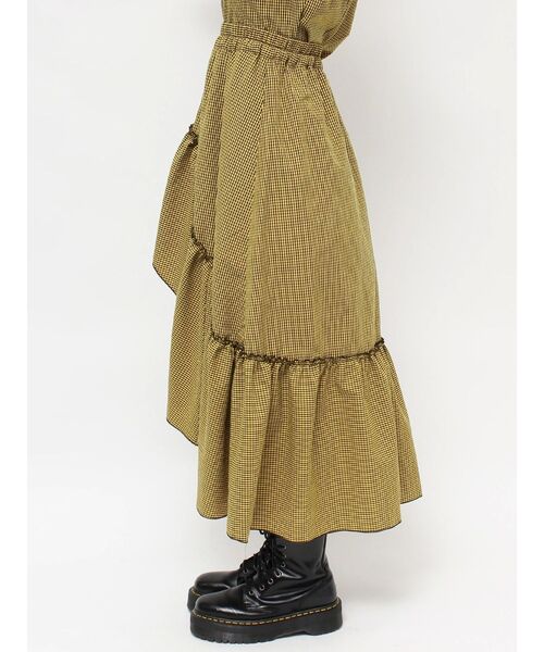 jouetie（ジュエティ）の「エアリーフリルアシメスカート【セットアップ対応】（スカート・レディース・オフホワイト/イエロー/ブラック・MEDIUM）」の21枚目の写真