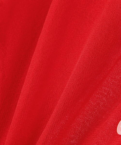 N.(N. Natural Beauty Basic)(エヌエヌナチュラルビューティーベーシック)の「◆クルーネックシアーカーディガン(カーディガン/ボレロ・レディース・ベージュ/レッド/オフホワイト・MEDIUM)」の15枚目の写真