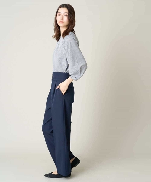 a.v.v(アーヴェヴェ)の「ハイウエストストレートパンツ(その他パンツ・レディース・ライトブルー/ネイビー・36/38/40/42/34)」の7枚目の写真