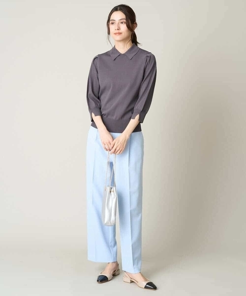 a.v.v(アーヴェヴェ)の「ハイウエストストレートパンツ(その他パンツ・レディース・ライトブルー/ネイビー・36/38/40/42/34)」の10枚目の写真
