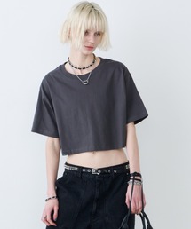 AIVER 16/-ウォッシュ天竺クロップドS/S TEE