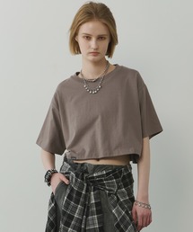 AIVER 16/-ウォッシュ天竺クロップドS/S TEE