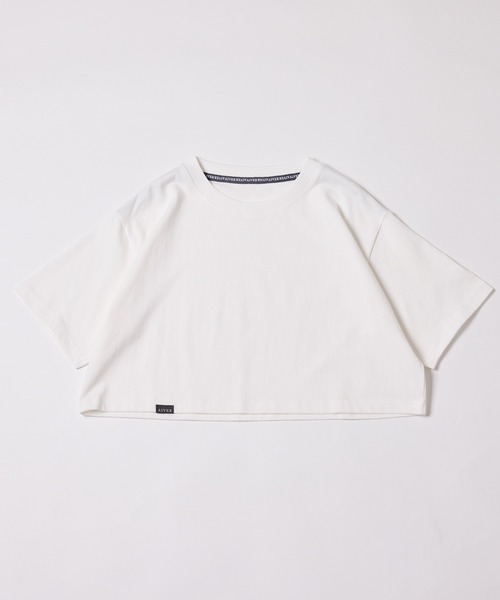 AIVER(アイバー)の「AIVER 16/-ウォッシュ天竺クロップドS/S TEE(Tシャツ/カットソー・レディース・ブラック/チャコールグレー/アッシュグレー/ホワイト・SMALL/MEDIUM/LARGE)」の14枚目の写真