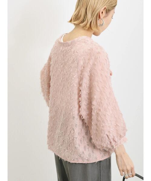 Samansa Mos2 blue（サマンサモスモスブルー）の「◎前後2wayジャカードギャザーブラウス（シャツ/ブラウス・レディース・ピンク/オフホワイト/ブラック・F）」の20枚目の写真