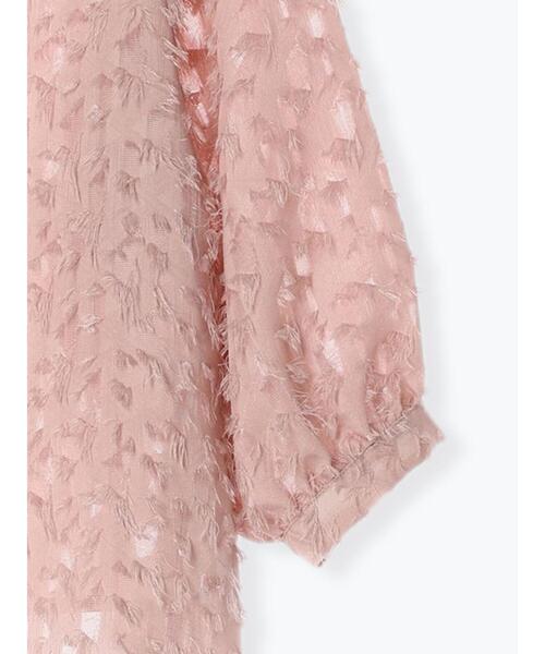 Samansa Mos2 blue（サマンサモスモスブルー）の「◎前後2wayジャカードギャザーブラウス（シャツ/ブラウス・レディース・ピンク/オフホワイト/ブラック・F）」の14枚目の写真