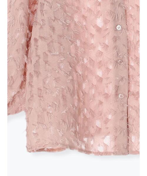 Samansa Mos2 blue（サマンサモスモスブルー）の「◎前後2wayジャカードギャザーブラウス（シャツ/ブラウス・レディース・ピンク/オフホワイト/ブラック・F）」の15枚目の写真