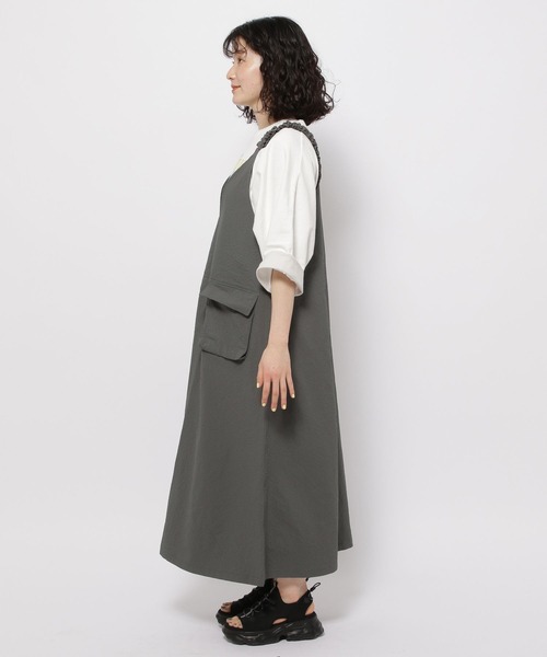 niko and...（ニコアンド）の「2WAYチェックジャンパースカート（ジャンパースカート・レディース・グリーン/チャコール/ブルー・MEDIUM/LARGE）」の14枚目の写真