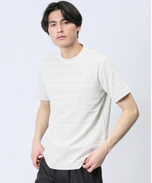 TAKA-Q | タカキュー メッシュ 裏ボーダー クルーネック半袖Tシャツ(Tシャツ/カットソー)