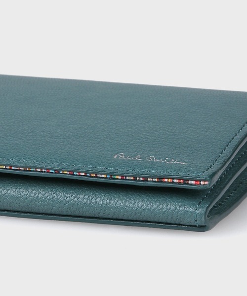 新品★ポールスミス★シグネチャーストライプエッジかぶせ長財布★ティールグリーン Paul Smith（ポールスミス）の「シグネチャーストライプエッジ 長財布