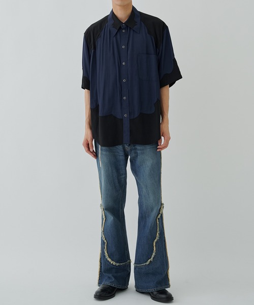 TOGA（トーガ）の「Western S/S shirt（シャツ/ブラウス・メンズ・ネイビー/ライトブルー・L/XL）」の6枚目の写真