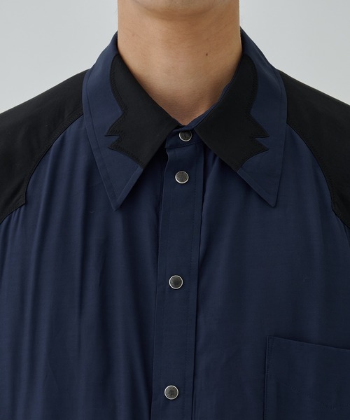 TOGA（トーガ）の「Western S/S shirt（シャツ/ブラウス・メンズ・ネイビー/ライトブルー・L/XL）」の13枚目の写真