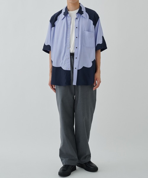 TOGA（トーガ）の「Western S/S shirt（シャツ/ブラウス・メンズ・ネイビー/ライトブルー・L/XL）」の3枚目の写真