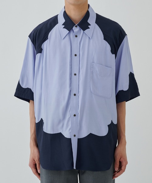 TOGA（トーガ）の「Western S/S shirt（シャツ/ブラウス・メンズ・ネイビー/ライトブルー・L/XL）」の7枚目の写真