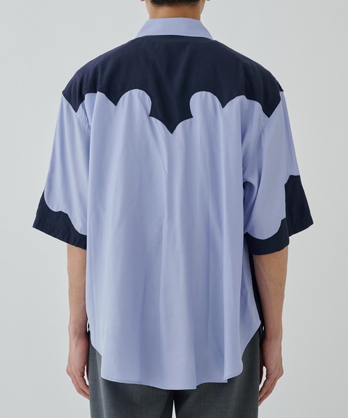TOGA（トーガ）の「Western S/S shirt（シャツ/ブラウス・メンズ・ネイビー/ライトブルー・L/XL）」の9枚目の写真