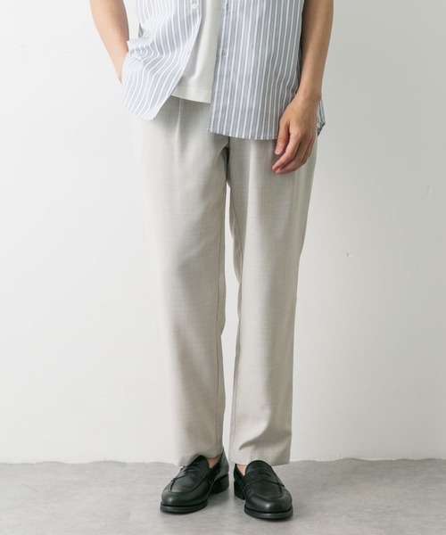 セール】『吸水速乾/イージーケア』リネンライクイージーパンツ