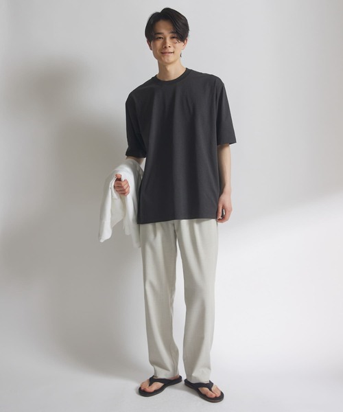 セール】『吸水速乾/イージーケア』リネンライクイージーパンツ