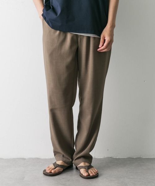 セール】『吸水速乾/イージーケア』リネンライクイージーパンツ