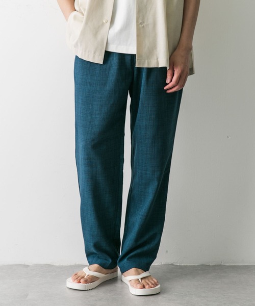 URBAN RESEARCH DOORS（アーバンリサーチドアーズ）の「『吸水速乾/イージーケア』リネンライクイージーパンツ（その他パンツ・メンズ・チャコールグレー/オフホワイト/ブラック/インディゴブルー/グリーン系その他・SMALL/LARGE/MEDIUM）」の10枚目の写真