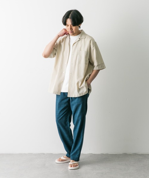 URBAN RESEARCH DOORS（アーバンリサーチドアーズ）の「『吸水速乾/イージーケア』リネンライクイージーパンツ（その他パンツ・メンズ・チャコールグレー/オフホワイト/ブラック/インディゴブルー/グリーン系その他・SMALL/LARGE/MEDIUM）」の17枚目の写真