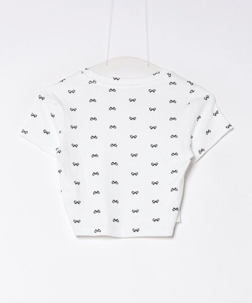 PIN(ピン)の「T/C MINI RIBBON TEE(Tシャツ/カットソー・レディース・グレー/ブラック/ホワイト・FREE)」の18枚目の写真