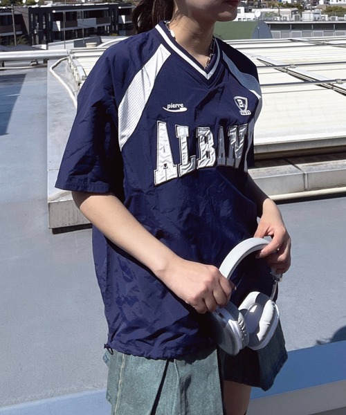 AS KNOW AS plus（アズノゥアズプラス）の「◎メッシュとラインロゴTシャツ（Tシャツ/カットソー・レディース・アイボリー/ブラック/ネイビー/アイボリー系/ネイビー系/ピンク系/サックスブルー系/ブラック系4/アイボリー系4/サックスブルー系4/ピンク系5/アイボリー系5/ネイビー系5/ネイビー系6/イエロー系6/ブラック系6/ホワイト系6・FREE）」の11枚目の写真