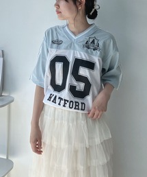 AS KNOW AS plus | ◎メッシュとラインロゴTシャツ(Tシャツ/カットソー)