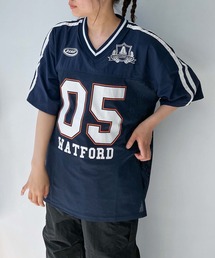 ◎メッシュとラインロゴTシャツ